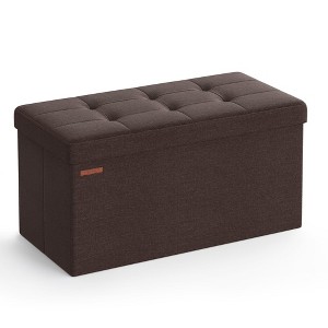 SONGMICS 30" Storage Ottoman Bench Ottoman with Storage Footstool Hold up to 660 lb for Bedroom Living Room - 1 of 4