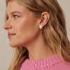 Chunky Small Huggie Hoops in 925 Sterling Silver | Cubic Zirconia Accents - 4 of 4