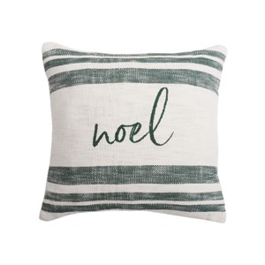 carol & frank Morgan Christmas Holiday Striped Decorative Euro Pillow Collection - 1 of 4