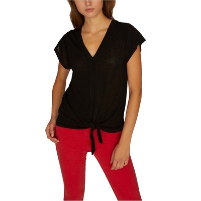 Sanctuary Clothing Womens Tie-Hem Pullover Blouse