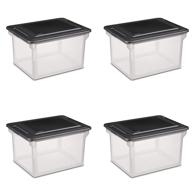 Sterilite Convenient Versatile Contoured Clear Home Organizing Storage File Container Box, 1 of 8