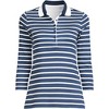 Lands' End Women's 3/4 Sleeve Supima Cotton Polo Shirt - 3 of 4