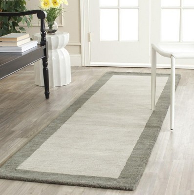 Himalaya Light Grey and Dark Grey Wool Runner Rug