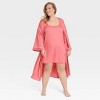 Women's Luxury Collection Shadow Striped Satin Pajama Chemise - Auden™ - 3 of 3