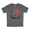 Kids' I Love Sharks T Shirt Classic Youth Shark Bite Shirt Shark Tee - Crazy Dog Youth T Shirt - 2 of 4