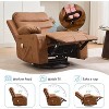 Recliner Chair, Oversized Manual Reclining Rocking Chair, 360 Swivel with Cup Holder, Massage and Heat Recliner, Single Sofa Chairs - 3 of 4