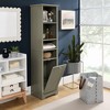VYNXARIA 64" Tall Bathroom Storage Cabinet for Small Space, Floor Standing Cabinet, Hidden Clothes Storage Space, Gray - 2 of 4