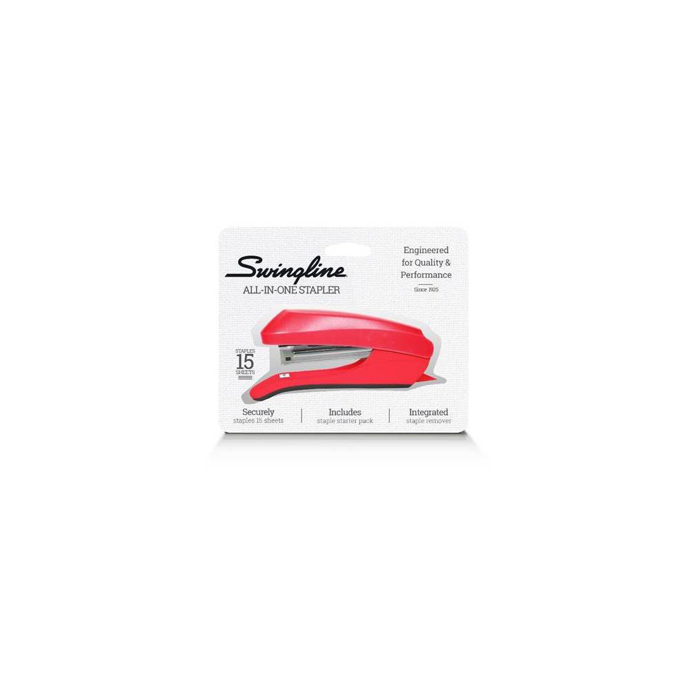 Photos - Desk Organiser Swingline All-In-One Stapler Rio Red