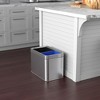 iTouchless Open Top Dual Compartment Trash Can & Recycle Bin 5.3 Gallon Rectangular Silver Stainless Steel - 2 of 4