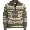 Lands' End Men's Long Sleeve Wool Blend Full Zip Cardigan - 3 of 4