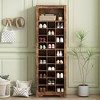 KTMBDW 11-Tier Shoe Storage Cabinet, Wooden Shoe Rack with 30 Cubbies, 73.8'' Freestanding Tall Entryway Shoe Organizer for Entryway, Living Room - 2 of 4