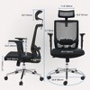 SKONYON Mesh Office Chair High Back Ergonomic Swivel Chair w/ Headrest - 3 of 4