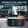 AMERLIFE Inflatable Cold Plunge Tub for Athletes, Portable Ice Bath with Insulated Lid, Non-Slip Mat, Chiller Compatible for Full-Body Recovery - 2 of 4