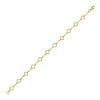 Ladies 14k Gold Fashion Clover Link Bracelet - 2 of 3