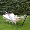 Northlight 47" x 78" Solid Macrame Hammock - White/Brown - image 2 of 4