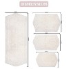 Waterford Tufted Bath Rug, Extra Soft and Absorbent, Non-Slip Bath Mats, Machine Washable bath rugs for Bathroom, 4 Pcs Set with Runner, Ivory - 3 of 4