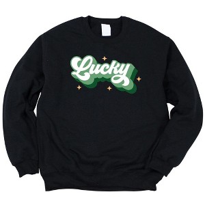 Simply Sage Market Women's Graphic Sweatshirt Retro Lucky - 1 of 3