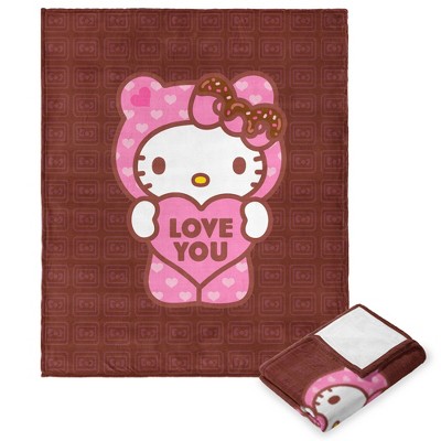 Sanrio Hello Kitty Chocokitty Silk Touch Throw Blanket 50x60 Inches