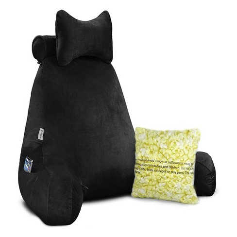 Plush Big Backrest Reading Rest Pillow Lumbar Support Chair Cushion with  Arms