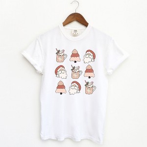 Simply Sage Market Women's Santa Tree Mug Chart Short Sleeve Garment Dyed Tee - 1 of 2