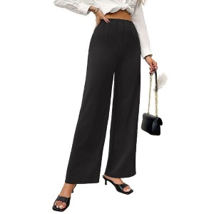 Women Wide Leg Dress Pants High Waisted Loose Fit Business Casual Work Trousers with Pockets 2025 - 1 of 4