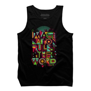 Men's Design By Humans Imagination Rules The World By Dzeri29 Tank Top - 1 of 2