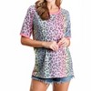Women's Leopard Raglan Sleeve Top - BiBi - 2 of 4