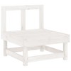 vidaXL Garden Middle Sofa White Solid Pine Wood Medium Modular - 2 of 4