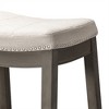 Maven Lane Sophia Backless Fabric Counter Height Bar Stool, Aged Dove Grey - 4 of 4