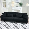 97'' Teddy Velvet Modern 3-Seater Sofa with 4 Pillows and Solid Wood Frame - 3 of 4