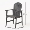 NicBex Set of 2 Outdoor Dining Chair,Modern Patio Dining Chairs with Armrest,Weather Resistant Chairs Suitable for Patio,Garden,Dark Gray - 3 of 4
