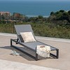 Wooakway Classic 77"L Patio Chaise Lounge with Adjustable Reclining Backrest Aluminum Frame & Breathable Outdoor Mesh for a Cool Experience - 2 of 4