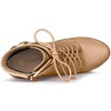 Allegra K Women's Lace Up Round Toe Platform Block Heels Ankle Boots - 4 of 4