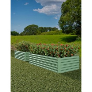 2pcs Galvanized Raised Garden Bed,Deep Root Planter Box for Vegetables,Flowers,Herbs-Large Metal Raised Garden Bed Kit Outdoor - 1 of 4