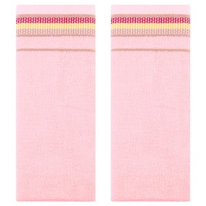 REGALWOVEN Bathroom Cotton Striped Pattern Absorbent Soft Decorative Hands Face Towel - 1 of 4