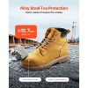 VEVOR Steel Toe Work Boots, Waterproof Work Boots for Men, Slip-Resistant Work Boot, Lightweight and Breathable, Brown Yellow - 4 of 4