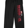 DeadpooL Movie Logo Men's Black Sleep Pajama Pants - image 2 of 4