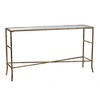 Antique Gold Mirrored Top Console Table, Elegant Entryway & Hallway Sofa Table - 2 of 4