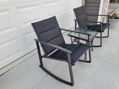 Merrick Lane Brevyn 3 Piece Outdoor Bistro Set With Flex Comfort