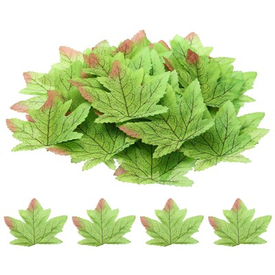 Unique Bargains Wedding Thanksgiving Halloween Decoration Artificial Maple Leaves 200 Pcs