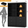 Aheaplus 71'' Tall Closet Storage Organizer with Drawers, Freestanding Closet System with Adjustable Shelves - 3 of 4