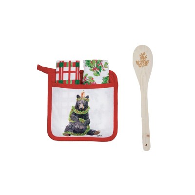 C&F Home Yuletide Bear Potholder Set of 4