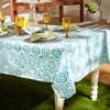 Design Imports  Blue Ikat Vinyl Tablecloth 60X102 - 3 of 4