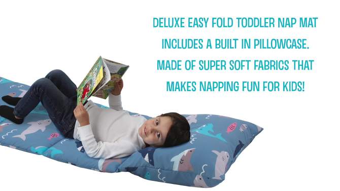 Everything Kids&#39; Unicorn Deluxe Easy Fold Nap Mat, 2 of 6, play video