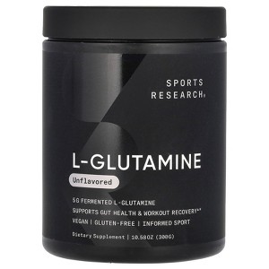 Sports Research L-Glutamine, Unflavored, 10.58 oz (300 g) - 1 of 2