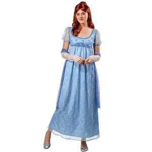 Rubies Women's Regency Blue Lace Dress - 1 of 4