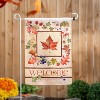 Evergreen Flag Welcome Fall Leaf Garden Flags 12x18 Double Sided, Small Garden Flags for Outside, Fall Decorations for Home, Porch, Yard - 2 of 4