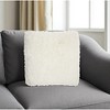 HomeRoots Fluffy White Shag Accent Throw Pillow - 2 of 3