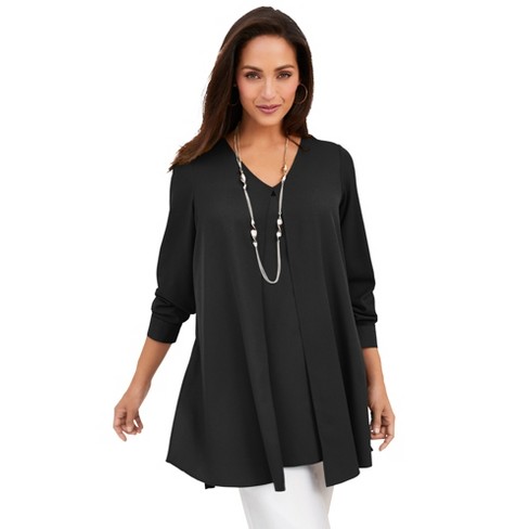 Plus Size Women's Georgette Button Front Tunic by Jessica London