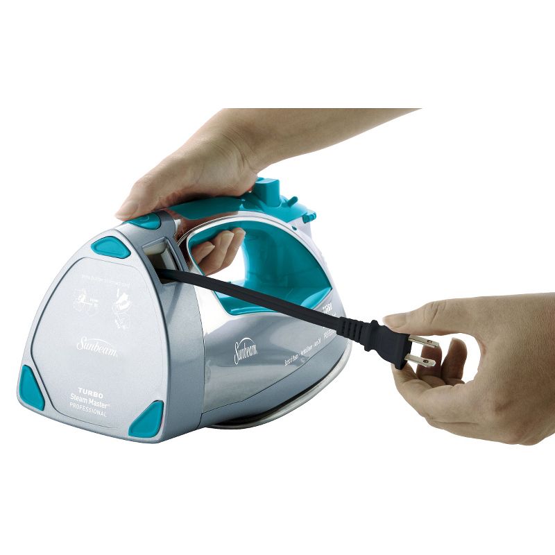 Sunbeam Steamaster Iron With Retractable Cord - Teal, 4 of 10